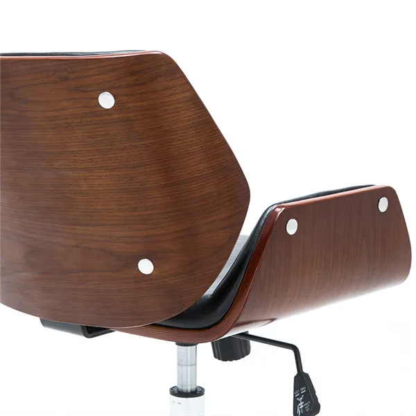 Вращающийся Офисный Компьютерный стул из искусственной кожи, офисная мебель для дома, регулируемое кресло Mid Century