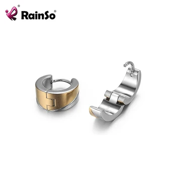 

Rainso Brand Jewelry Gold Stud Earrings Charm 316L Stainless steel Mineral Powder Stud Earrings Gifts for Women 2019