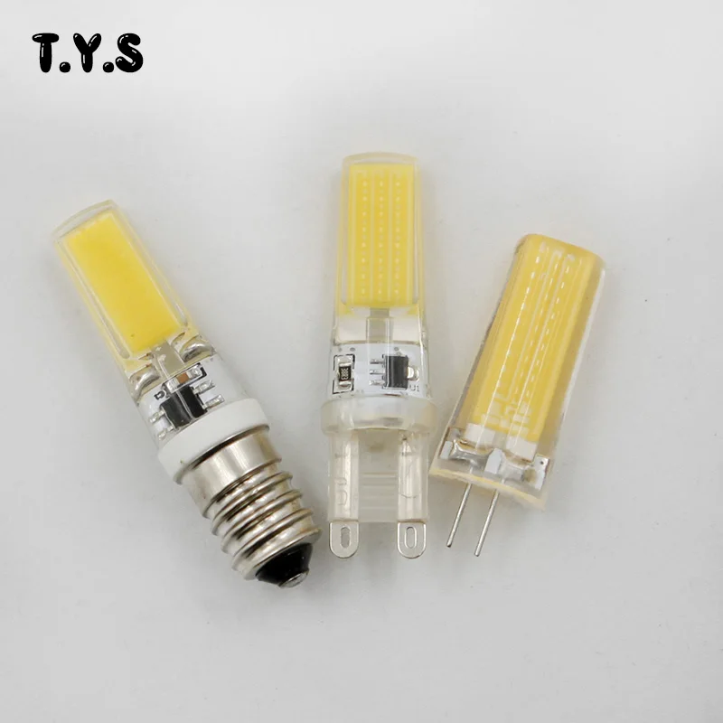 6 шт G4 G9 светодиодный светильник переменного тока 220 V COB E14 лампа 9 Вт