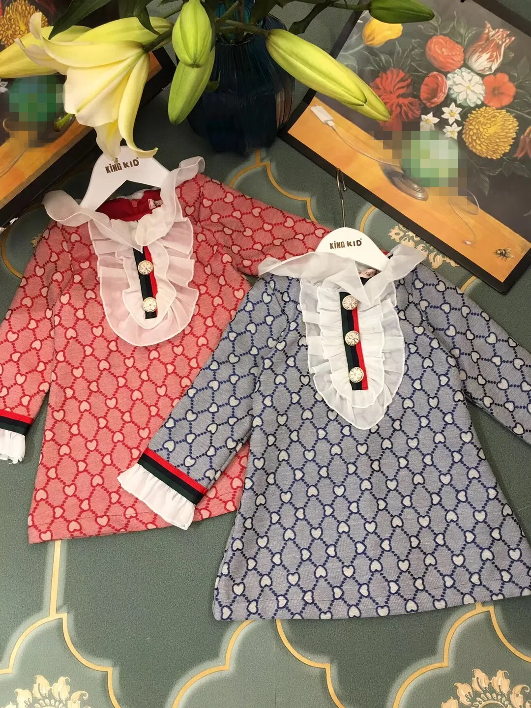 

XINI MOMMY official store 90-140cm 6pc spring dress girls clothing miraculous ladybug girls dress A-Line kids dresses for girls