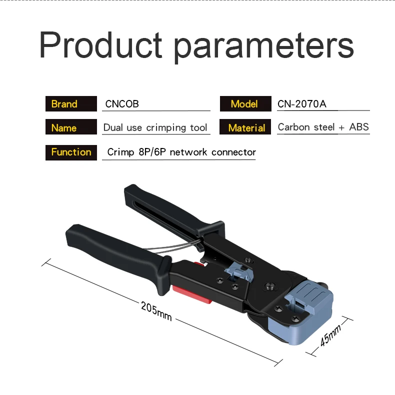 CNCOB Сети Обжимные Инструменты для Cat6 Вилки соединительные кабели RJ45/RJ11 обжимной инструмент профессиональный телефонной линии 8P8C сети инструменты