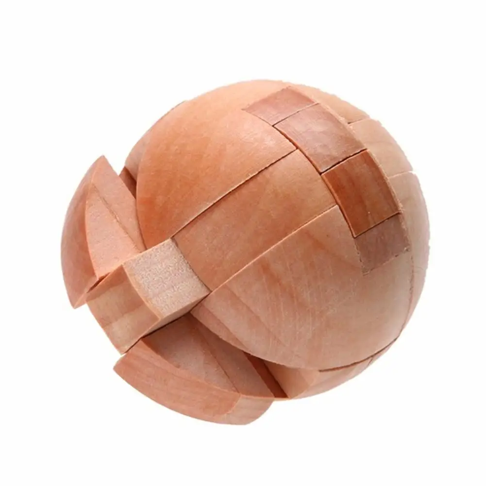 Обучающая игрушка-разблокировка в форме шара замок любан замок/деревянная головоломка диаметром 6 см для детей обучающая игрушка