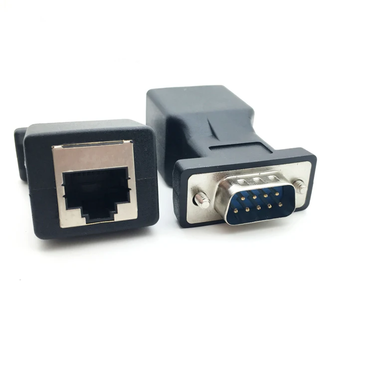 DB9 RS232 Male/Female to RJ45 Female Adapter COM Port to LAN Ethernet Port Converter usb rs232 adapter