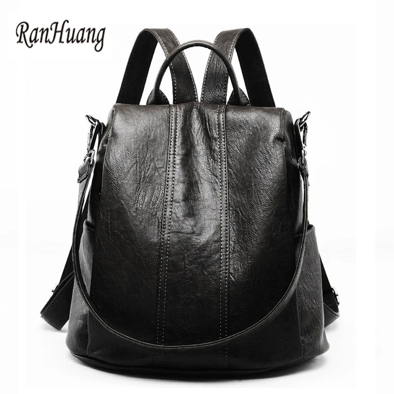 RanHuang New 2018 Women Genuine Leather Backpack Large Travel Bags School Bags For Teenagers Girls Casual Backpack mochila A1175 RanHuang New 2018 Women Genuine Leather Backpack Large Travel Bags School Bags For Teenagers Girls Casual Backpack mochila A1175