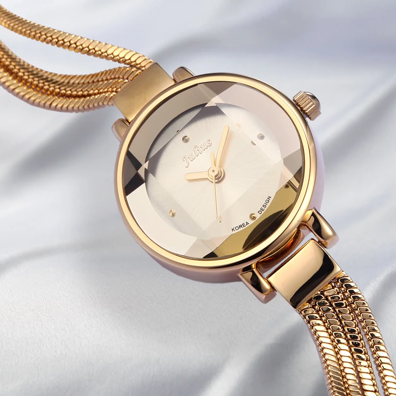 Julius Lady Woman Wrist Watch Quartz Hours Best Fashion Dress Chain Bracelet Band Snake Tassels Girl