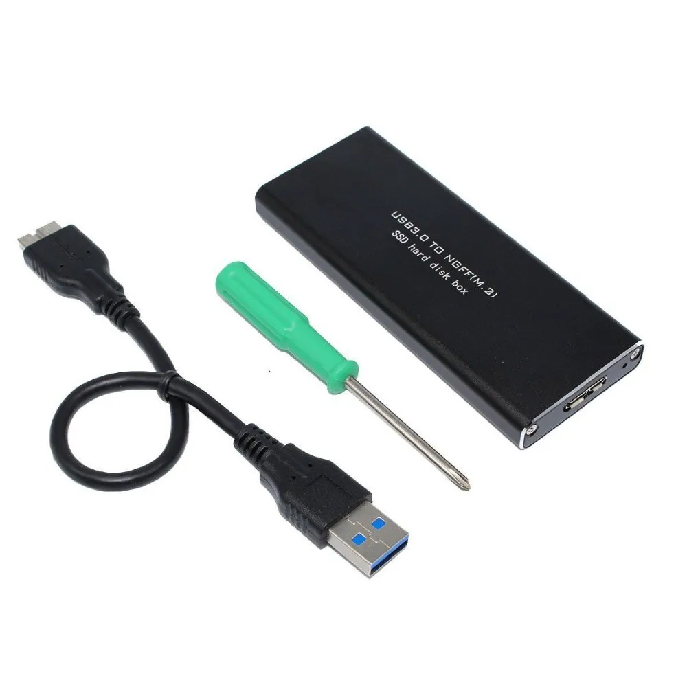 USB 3,0 к NGFF M.2 SSD жесткий диск коробка B Ключ SSD адаптер Внешний защитный корпус
