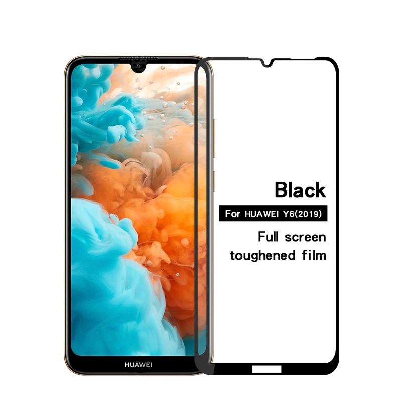 Закаленное 3d стекло для Huawei Y6 2019 2 шт. полноэкранная Защитная пленка Pro 2019|Защитные