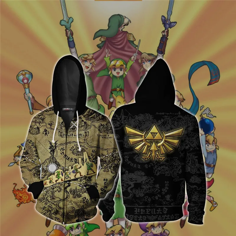 

The Legend of Zelda: Breath of the Wild link Hoodies Jacket Cosplay Costume Princess Zelda Hoodies Sweatshirts Men women sweater