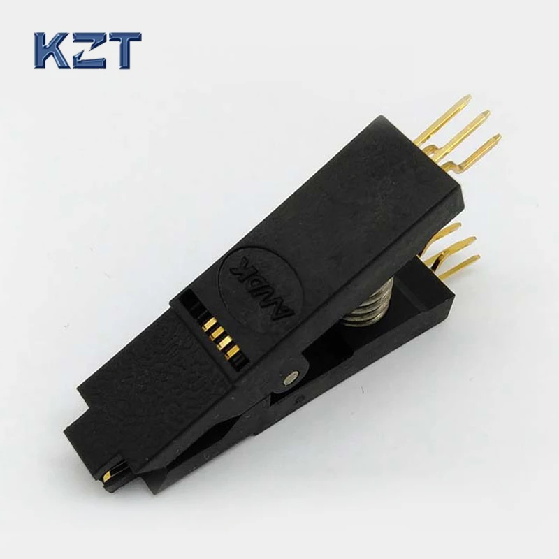 Bios Sop8 Soic8 Dobrado Original Teste Clipe Pino Passo 1.27 mm Universal Corpo Eprom Clipe de Programação Adequado para Dupont Linha