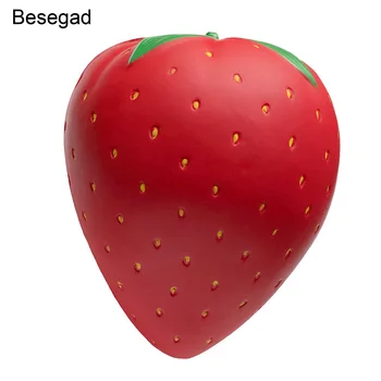 

Besegad 25cm Slow Rising Large Squishy Giant Strawberry Squeeze Food Fruit Stuffed Decompression Jumbo Toy for Relieves Stress