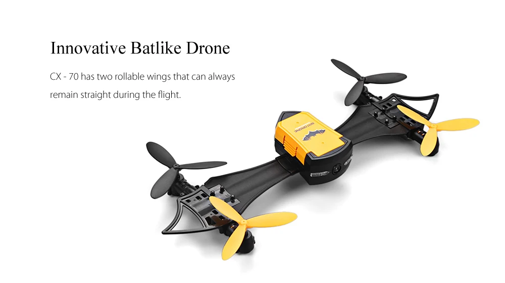 1 Hot New Cheerson CX-70 CX70 BAT DRONE WiFi FPV Camera With Wearable Wrist Watch Altitude Hold RC Drones Quadcopter RTF
