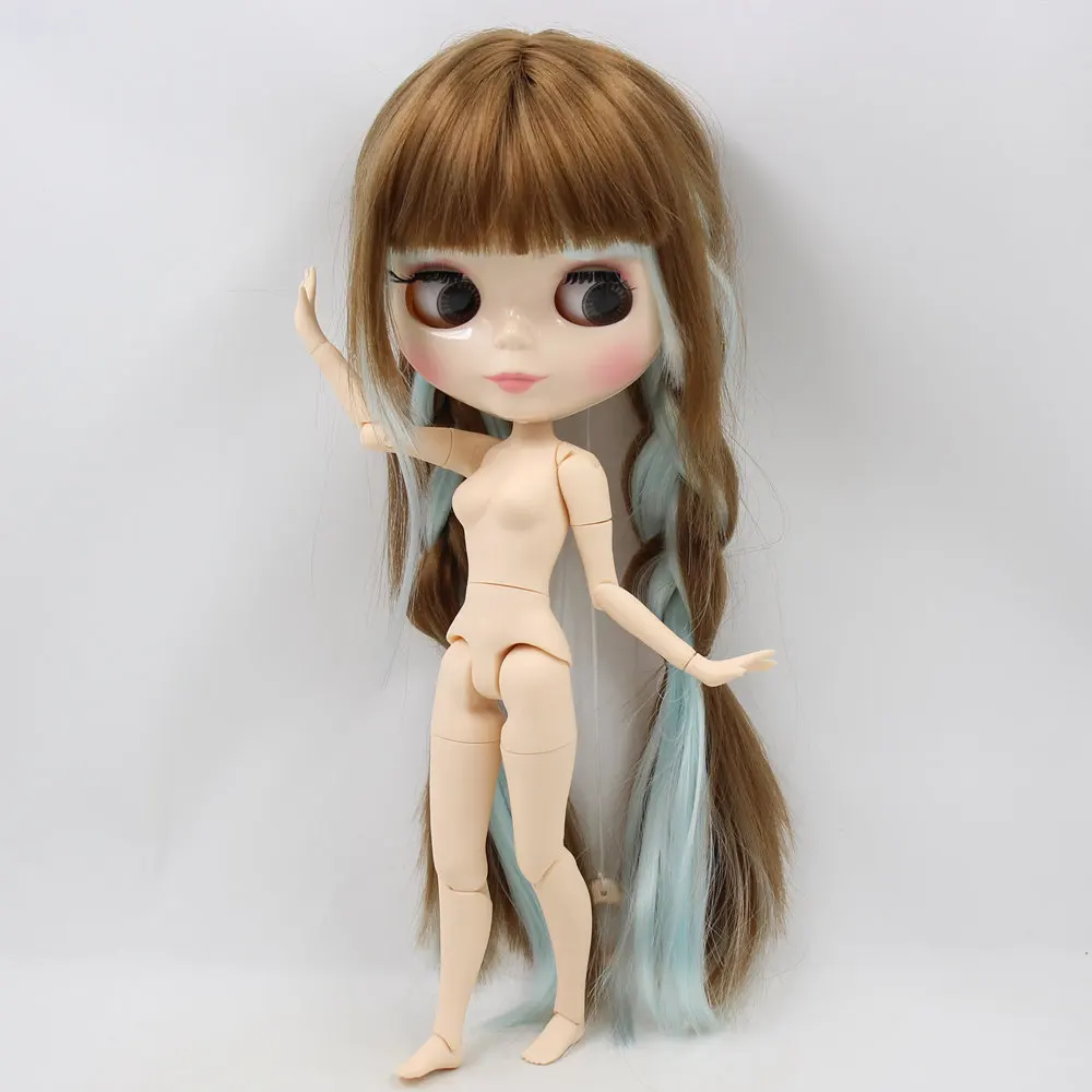 Кукла Blyth ICY DBS No.BL0623/6909 коричневый смешанный синий волос белая кожа шарнирное тело