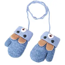 Зимняя Теплая эластичная мягкая Ручная стирка только для мальчиков и девочек. Удобные трикотажные Мультяшные перчатки