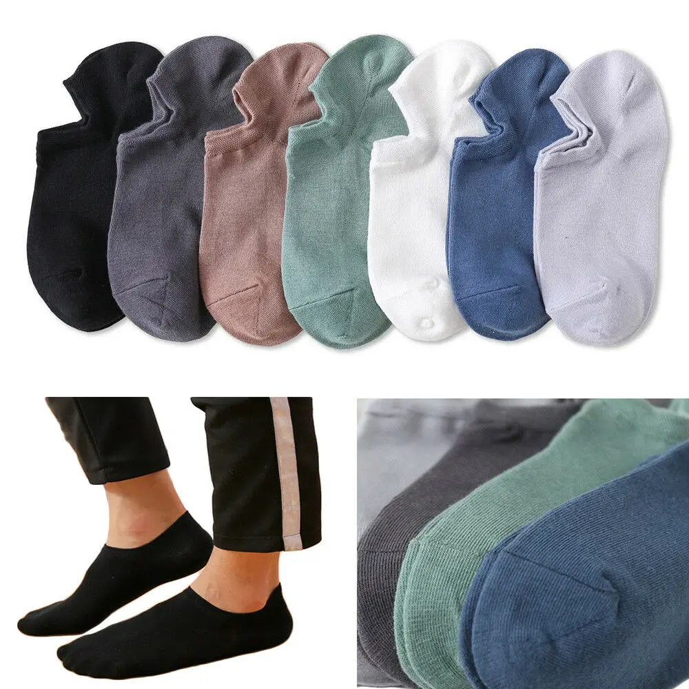 

Men Ankle Socks Summer Low Cut Casual Sport Cotton Blend Non Slip Socks Soft WATHX0001