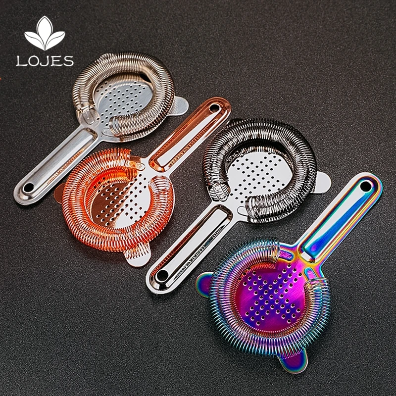 

Two Stablising Prongs Professional Cocktail Strainer Superior Large Spring Design 304 Stainless Steel Cocktail Strainer