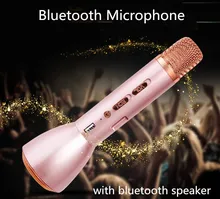 Newest Wireless Bluetooth Microphone with Mic Speaker Condenser Mini Karaoke Player