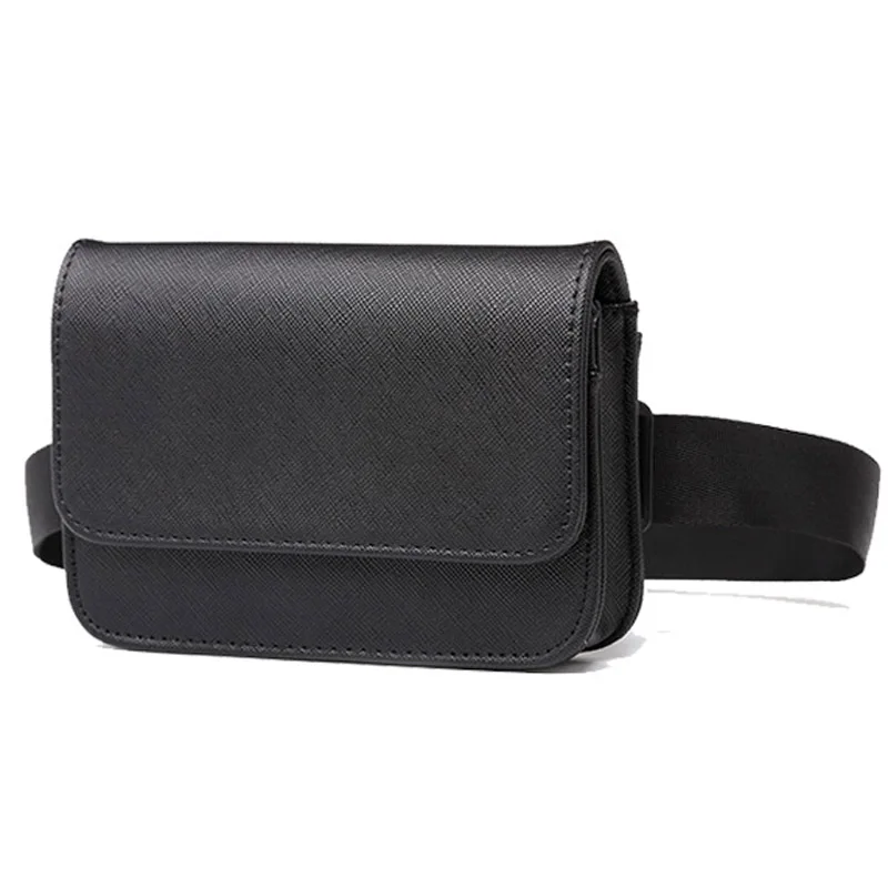 Annmouler Новая модная женская поясная сумка из искусственной кожи многонациональные поясные сумки регулируемый черный пояс для талии сумка для девочек телефон