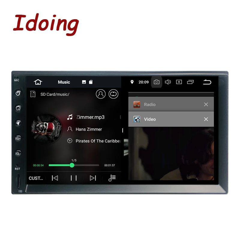 Clearance Idoing 2Din 7"PX5 4G+32G Octa Core Universal Car GPS Radio Player Android 9.0 IPS screen Navigation Multimedia Bluetooth TDA7850 2