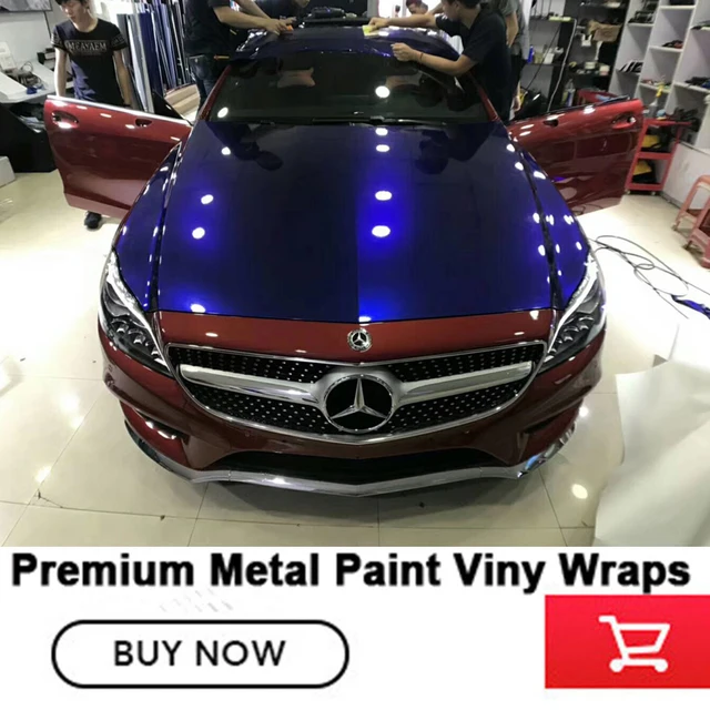 Highlight Metal blueberry color gloss metallic full wrap car vinyl wraps blue vinyl wraps super