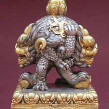 Королевский дворец Бронза 24 К Золото Серебро дважды конец Kylin Дракон печать штамп