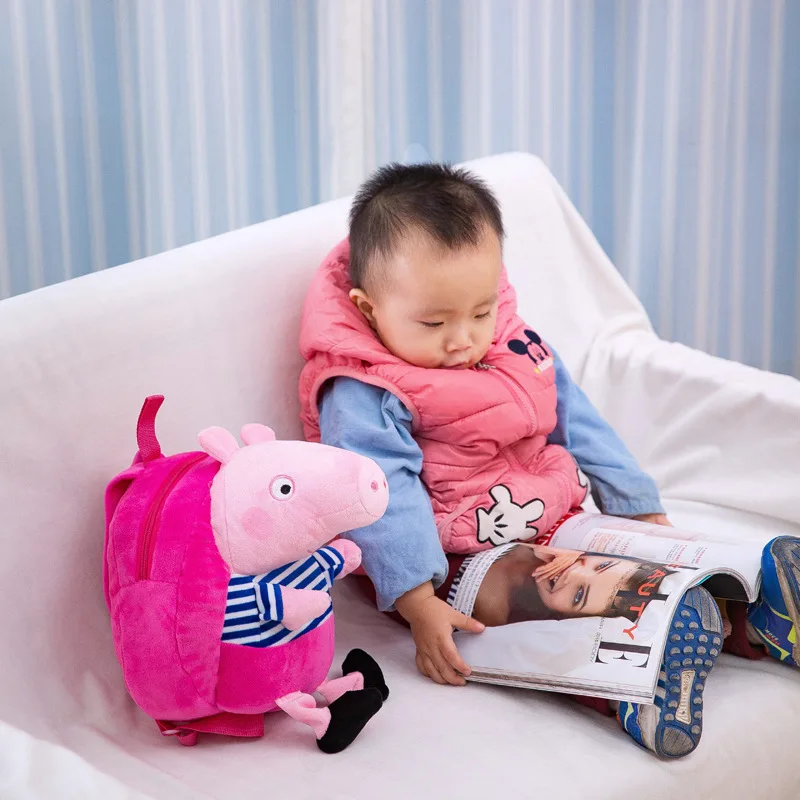 Peppa pig kawaii мягкие игрушки розовая сумка для поросенка детский сад милый
