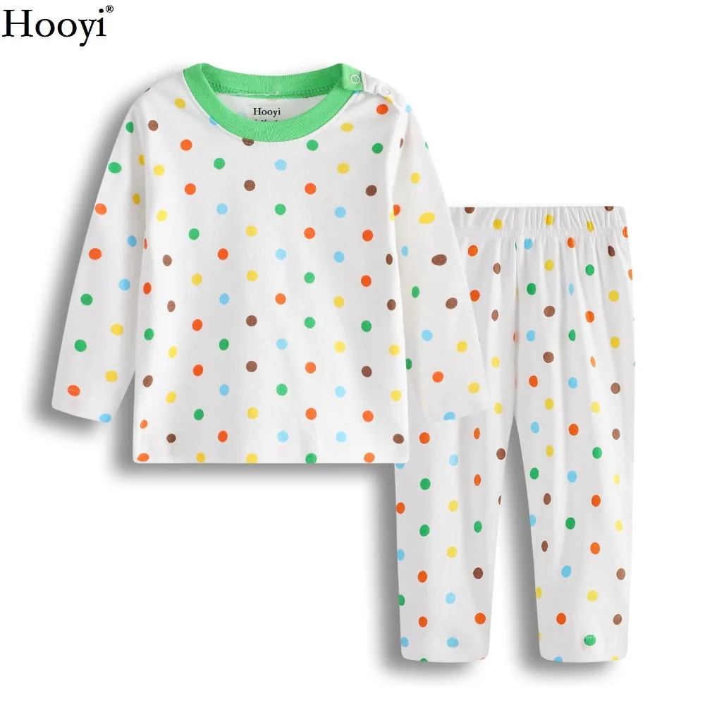 Hooyi Baby Boys Pajamas Clothes Set Insert Children Clothing Sets Baby Sleepwear Cotton Sleep Sets Cartoon Monster Bebe Clothing