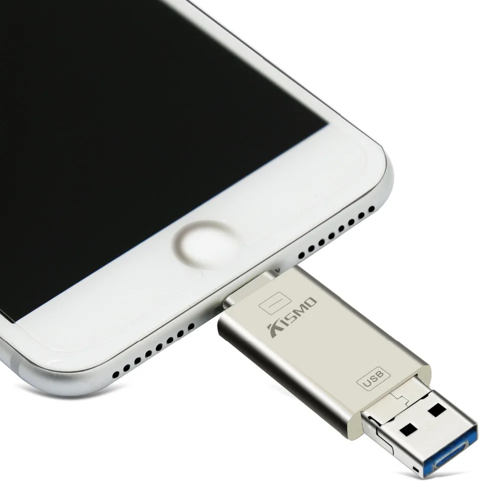 New arrival 2017 KISMO Metal 3 in 1 USB OTG Mini usb flash drive For Samsung