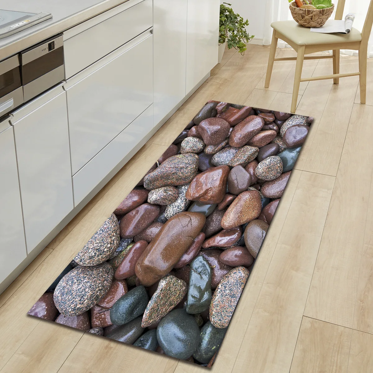Zeegle Pebble коврики с принтом для входной двери Нескользящие ковры для журнальный столик для гостиной напольные впитывающие коврики кухонные коврики
