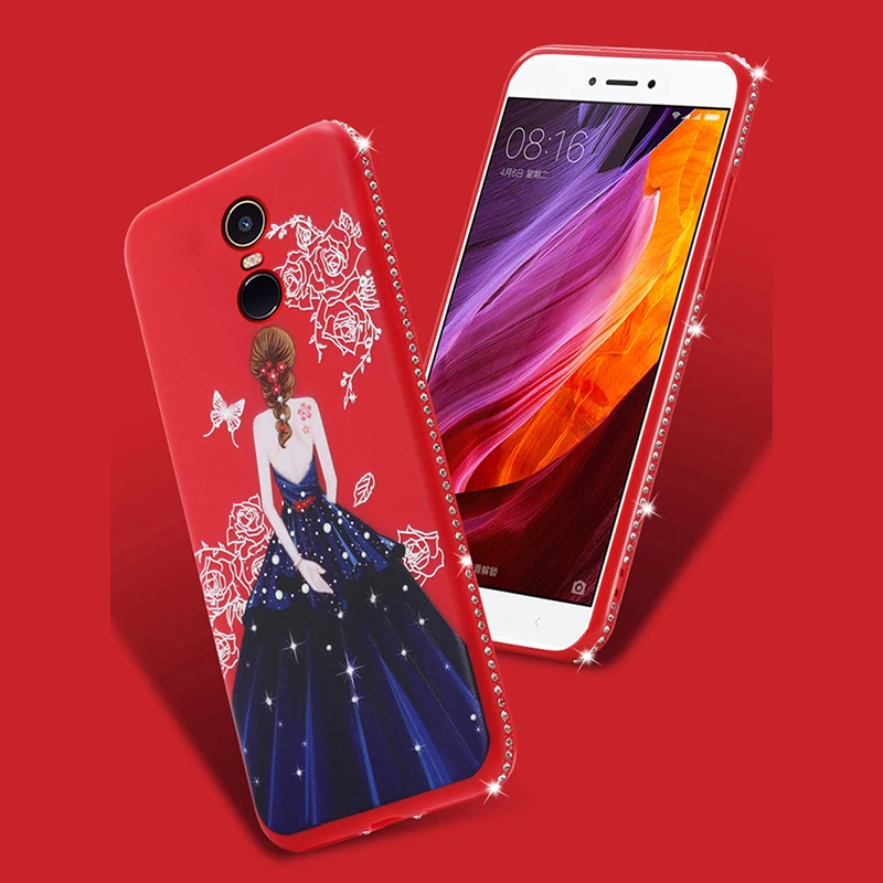 dress girl silicone case redmi 5 plus (2)
