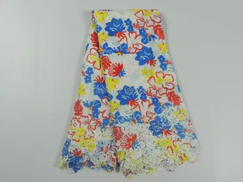 

Colorful African cord lace fabric French Guipure fabrics Swiss Lace Sego and Nigerian Fabrics fabric for wedding,prom dresses