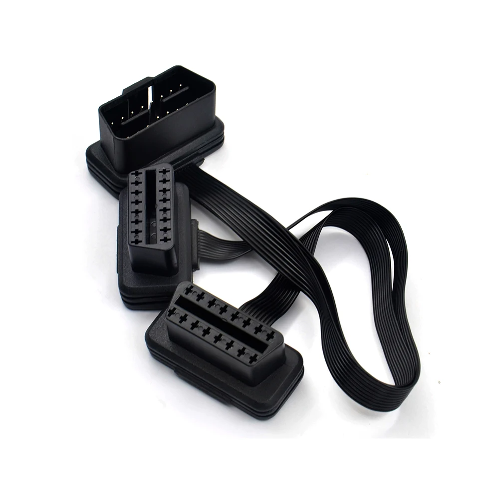 2 10 шт. ODB2 16pin Male к двойному Female OBDII OBD 16 контактный кабель для ELM327 Расширение