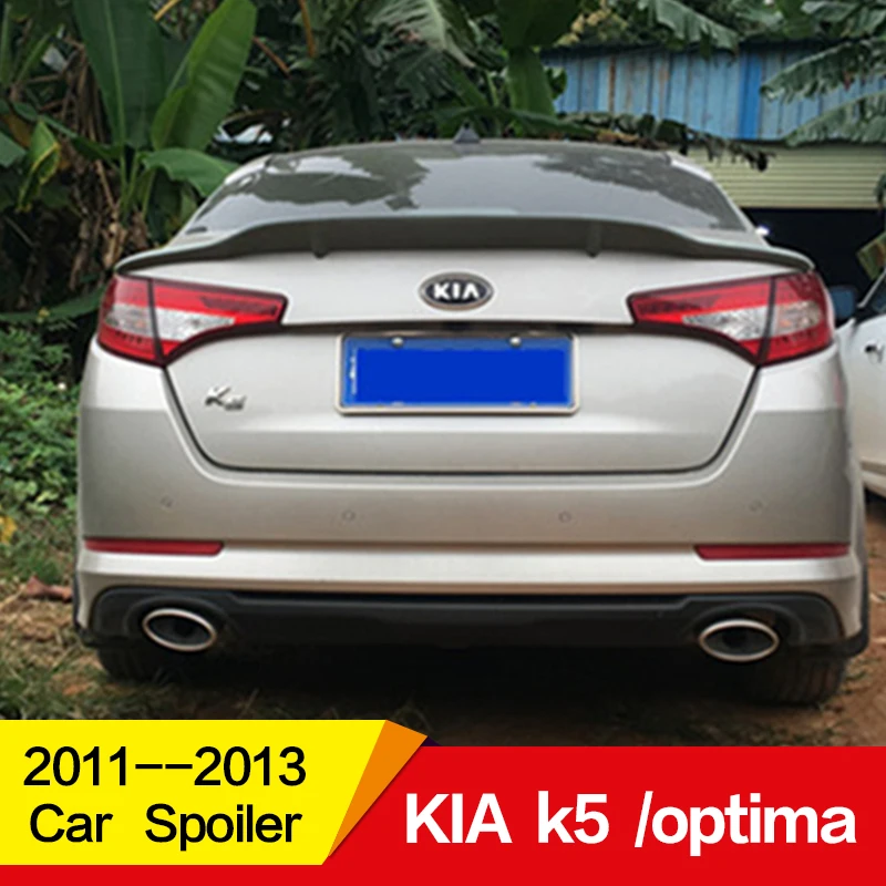 Используется для KIA k5/спойлер OPTIMA 2011 2012 2013 год глянцевое углеродное волокно/FRP заднее крыло R стиль спойлер, аксессуары