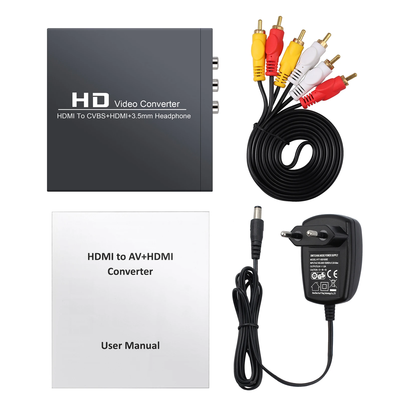 Neoteck HDMI to RCA and HDMI Converter with 3 5mm Jack Headphone Interface 720P 1080P Support PAL NTSC for HD TV and Older TV