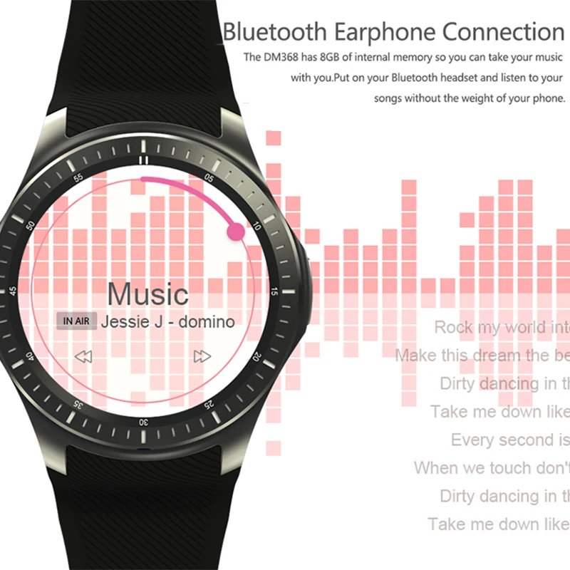DM368 Smartwatch телефон 1 39 дюймов Android 5 3G 3 ГГц четырехъядерный 8 ГБ GPS Шагомер монитор