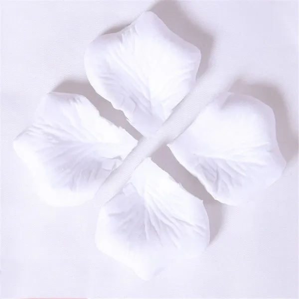 Erosebridal 2000 шт./лот 5,5*5,5 см романтические шелковые лепестки роз для романтические украшения для свадьбы искусственные лепестки роз - Цвет: Белый