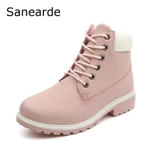 2016 New Women Winter Boots Fashion Zapatos Mujer Ankle Boots for Women round toe Shoes woman Snow Boots Donna Martin Boots