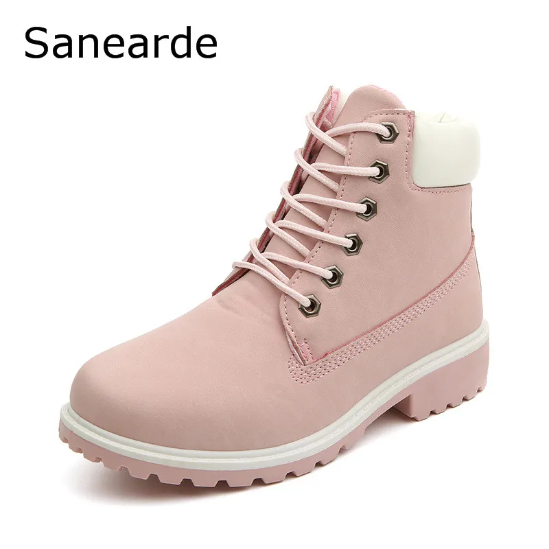 

2017 New Women Winter Boots Fashion Zapatos Mujer Ankle Boots for Women round toe Shoes woman Snow Boots Donna Martin Boots