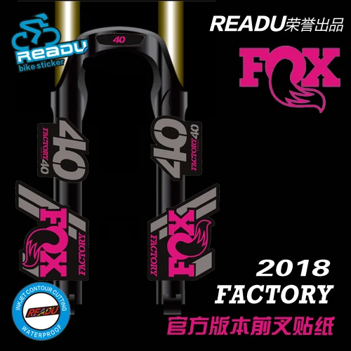 Baratos 2018 fox40 bicicleta de montaña tenedor delantero pegatinas Nueva velocidad caída fox 40 tenedor delantero calcomanías