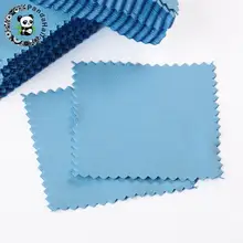 Suede Fabric Square Silver Cleaning Cloth, Square, LightSkyBlue, 78.5×78.5×0.2mm