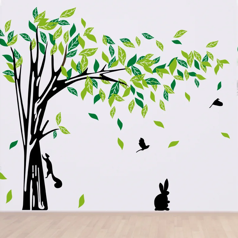 Tree And Bird Wall Stencils
