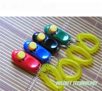 

5000pcs/lot * new Dog Pet Click Clicker Training Trainer Aid Wrist Strap design with PP bag packing