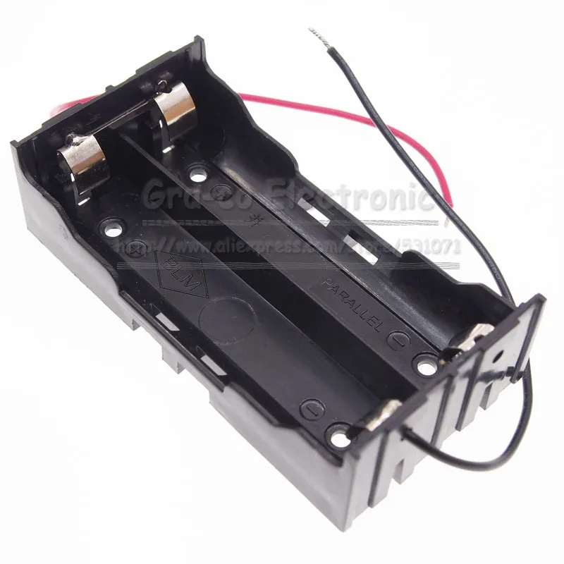 10pcs 2 Pack 18650 Battery Box 2x18650 battery case holder with wire