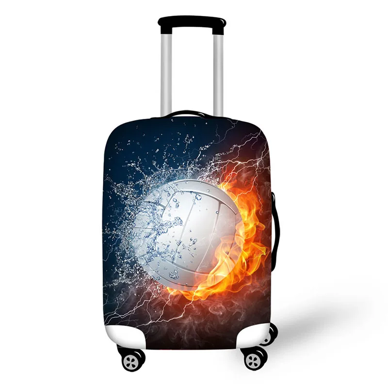 Огонь и огонь серии печати путешествия защитный чехол на чемодан стрейч водонепроницаемый переносной багаж Чехлы дождевик - Цвет: 6481