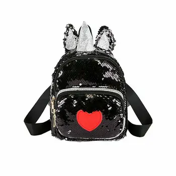 

Sequins Kid Backpack Lovely Women Girls Shoulder Bag Mini Rucksack Kids Girls School Bag Fashion Travel Casual Bag