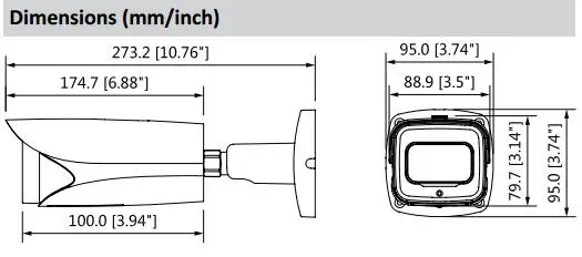 DAHUA безопасности CCTV IP камера 3MP WDR ИК Пуля сетевая камера с POE+ IP67 IK10 DH-IPC-HFW8331E-Z5E