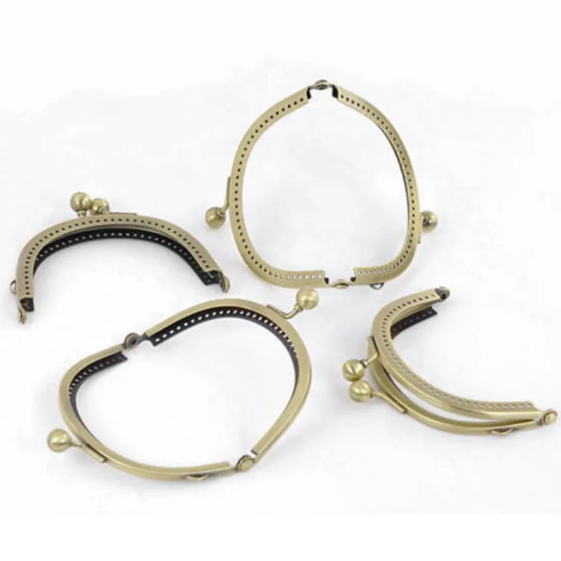 

10Pcs Bronze Tone Coins Purse Metal Arc Arch Frame Kiss Clasps Lock Clutch Handbag Handle Making 8.5cm