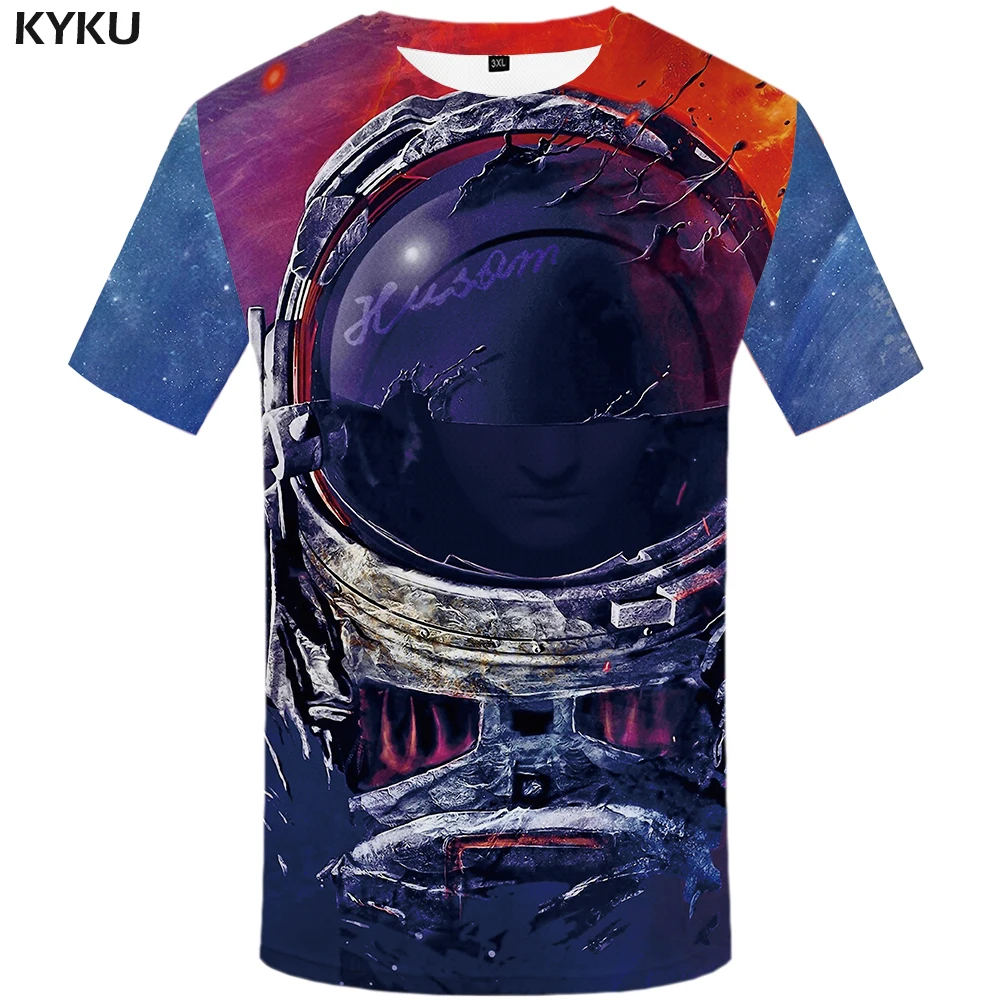 

3d Tshirt Astronaut T shirt Men Colorful Tshirts Casual Space Anime Clothes Graffiti Shirt Print Ink Tshirt Printed