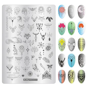 

1pc 9.5x14cm Nail Art Stampping Plate ZJOY-PLUS Series Bead Curtain Image Pattern Stamping Template Manicure Accessories