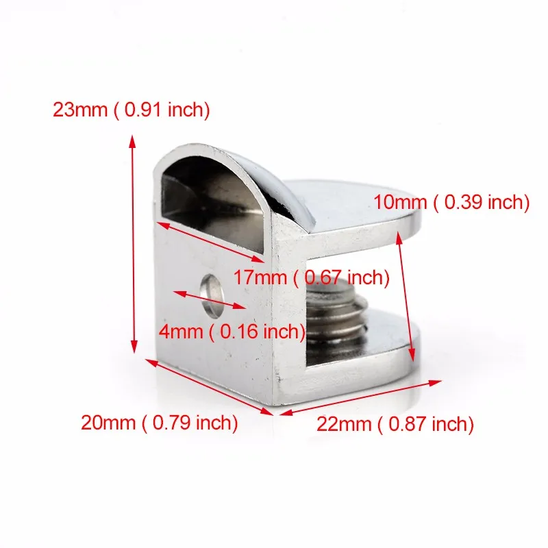 KAK F стеклянные зажимы цинк полки из сплава поддержка угловые кронштейны зажимы для 10 мм акриловая мебельная фурнитура