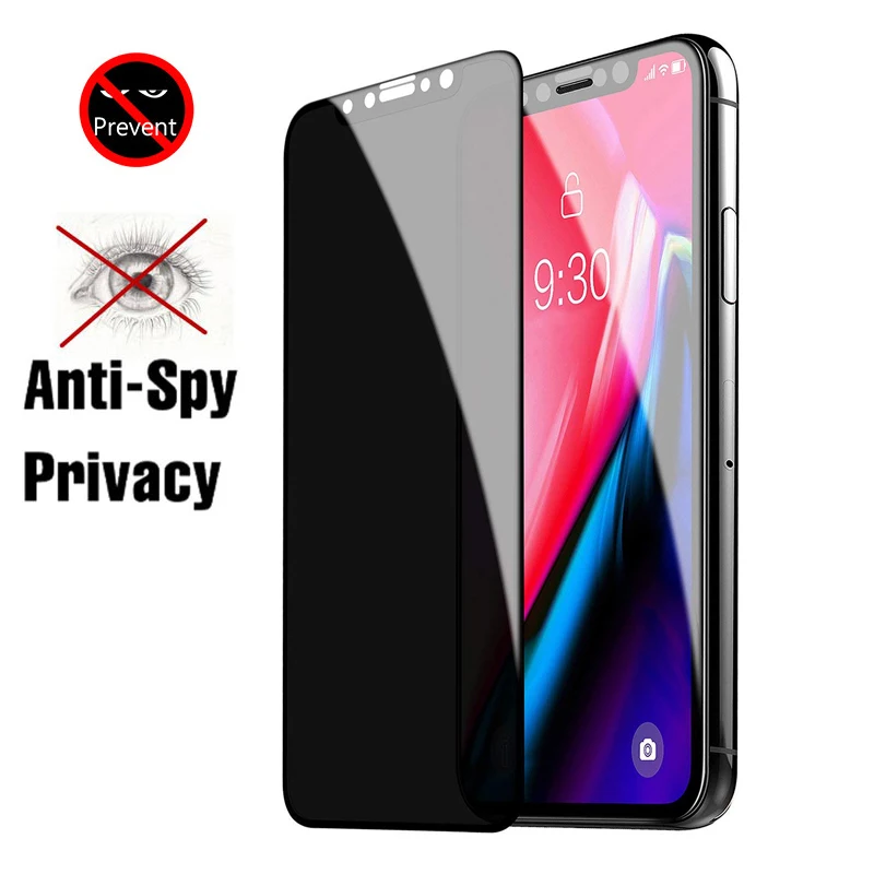 

Anti Glare Protection Flim for iPhone 11 Pro Max Privacy Tempered Glass Anti-Spy Screen Protector for iPhone X XS XR 8 7 6 Plus